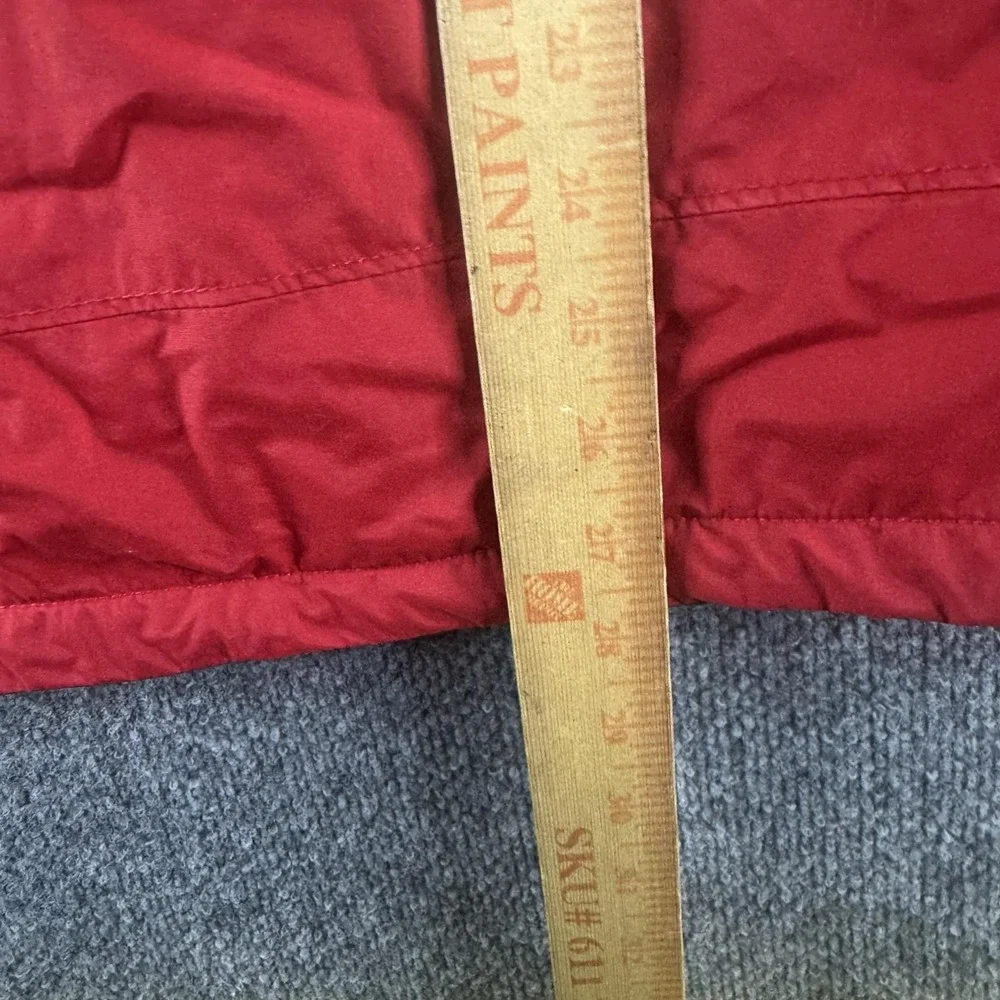 Columbia Parka Mens M Red Hooded Fleece Lined Insulated Winter Jacket SM 4039
